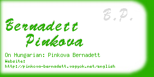 bernadett pinkova business card